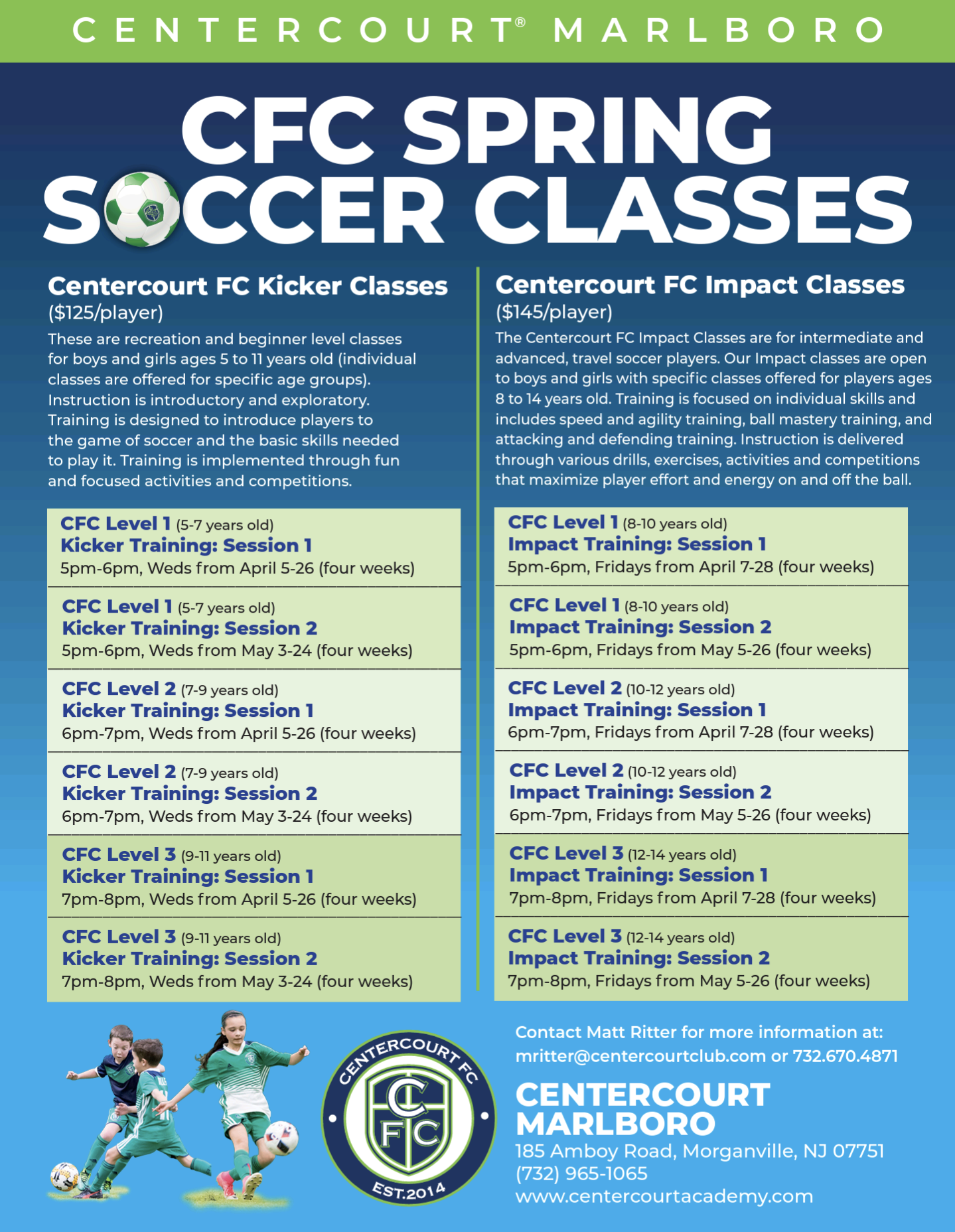 Centercourt @ Marlboro: The Official Training Facility of CTR Soccer